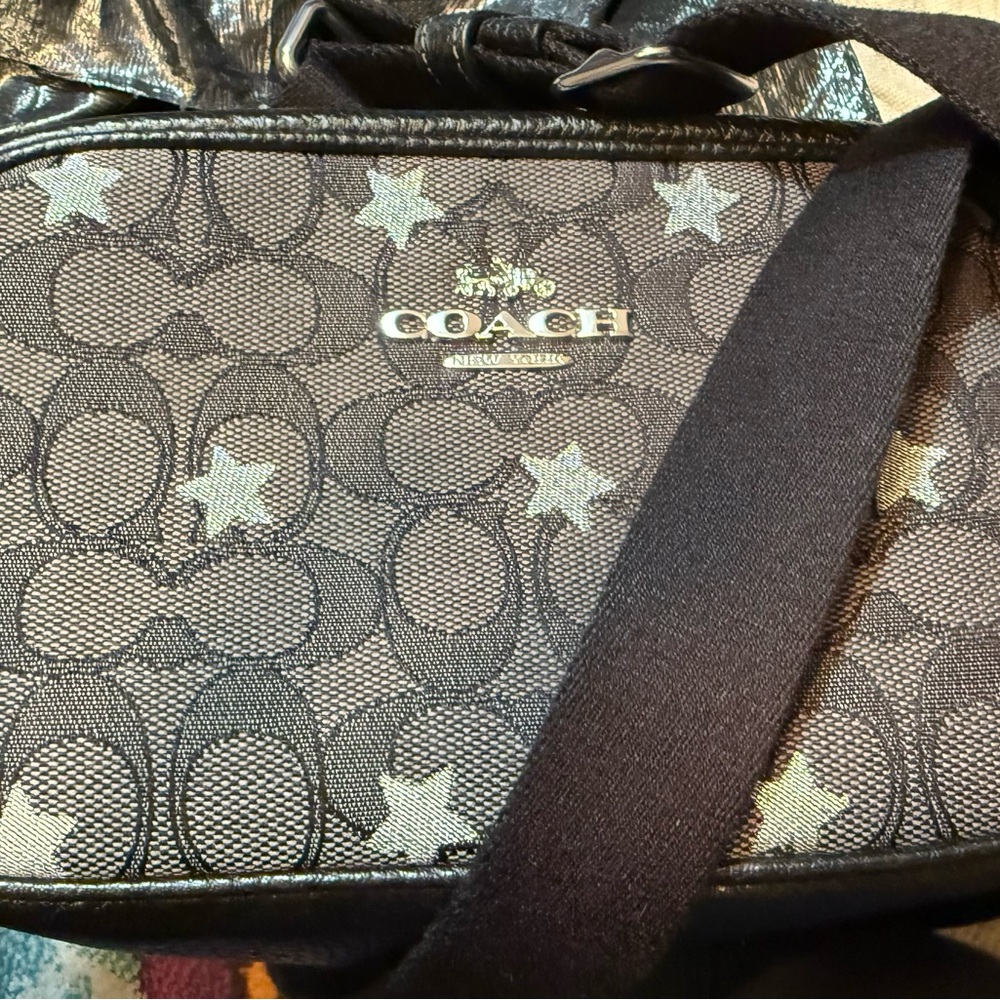 Coach Mini Jamie Camera Bag with Signature Jacquard with Star Embroidery